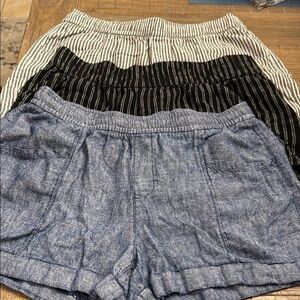 Maurices High Waist Black and Blue Shorts Relaxed Fit
